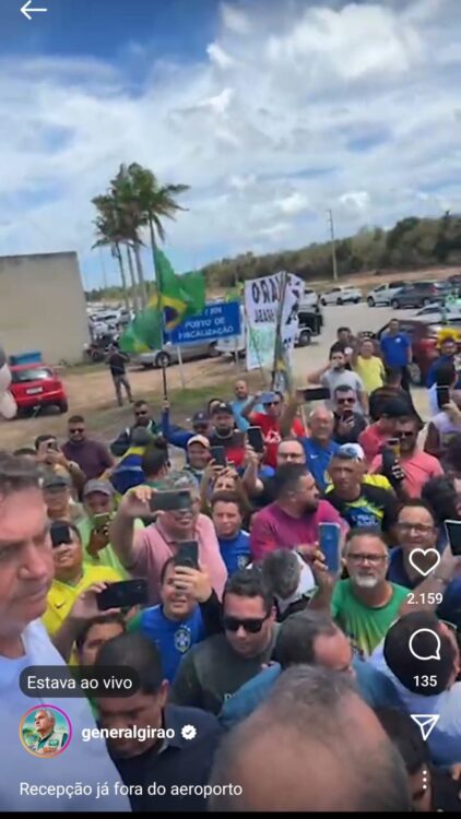 Bolsonaro tem recepção pífia no RN Girão divulga vídeo constrangedor