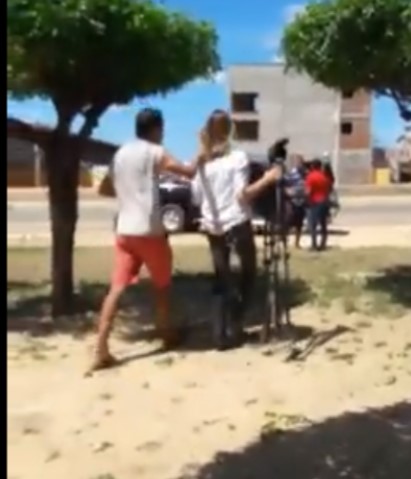 Repórteres de afiliada da globo agredidos